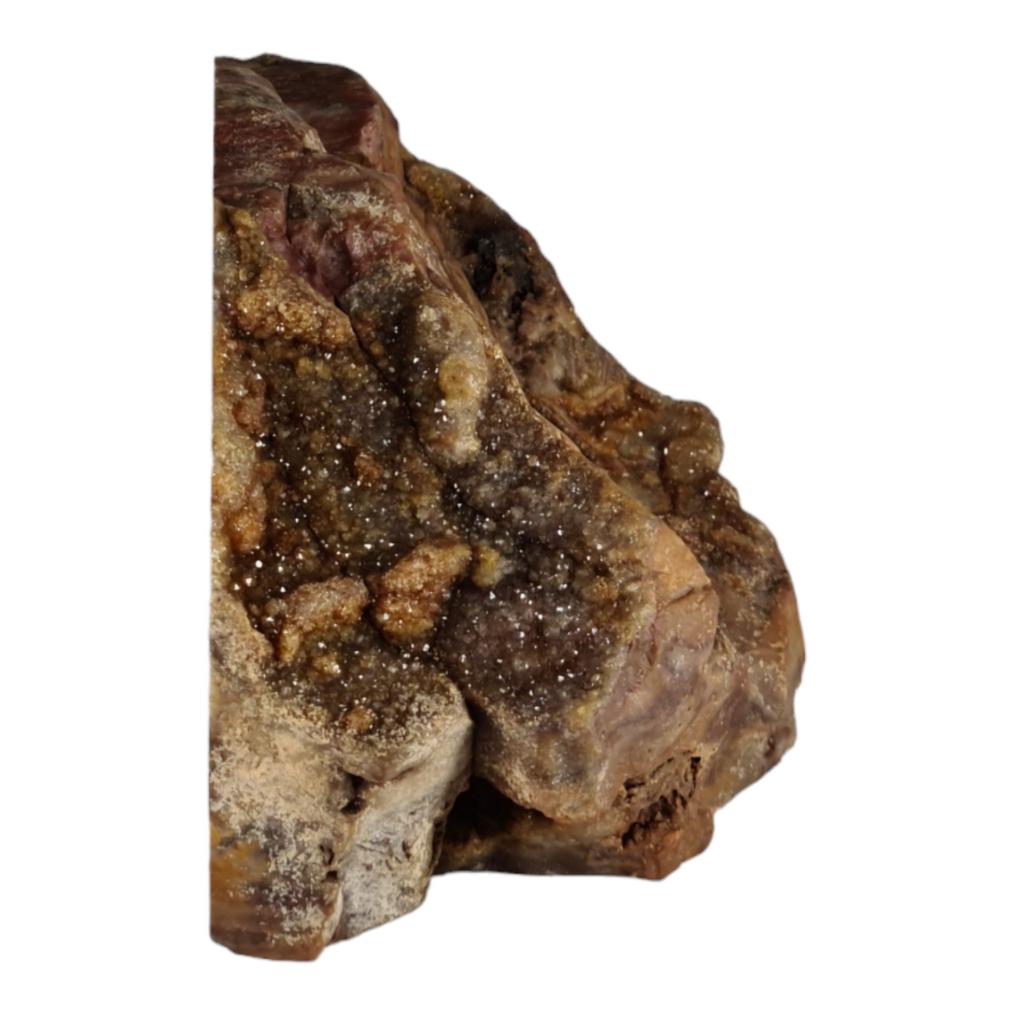 Stromatolite (with quartz and smokey quartz crystals) "Steak"