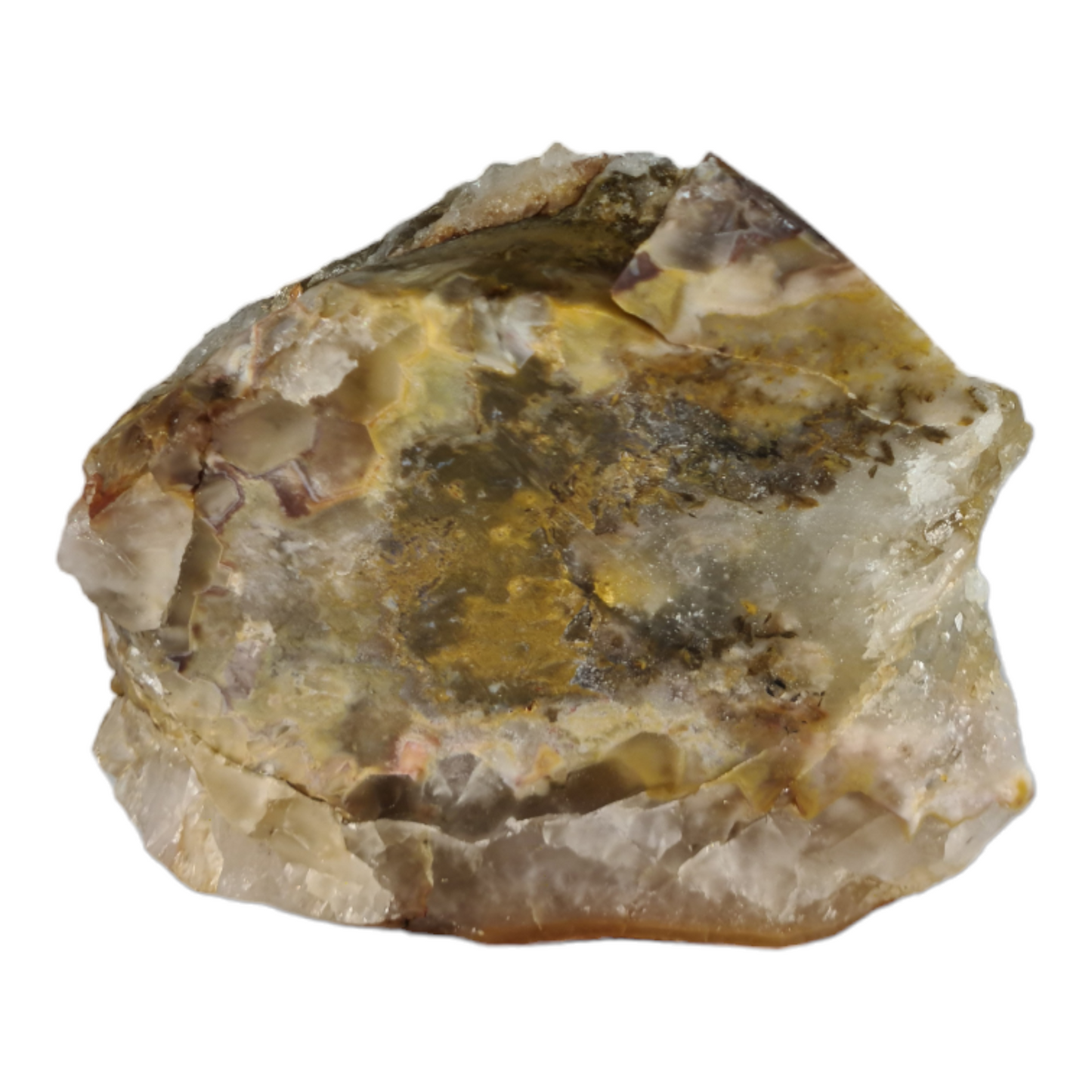 Quartz Crystal (with agate layers)